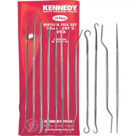   Kennedy 12 részes, 150mm ékszerész/ötvös tűreszelő a-készlet - félsimító
