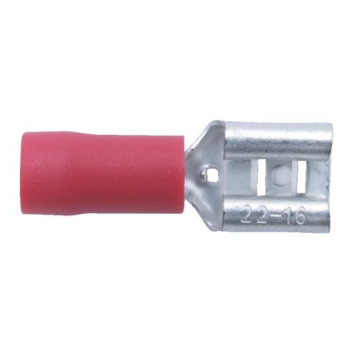 Kennedy 6.30mm kábelsaru lapos 'anya' csatlakozóval piros (100 db/cs)