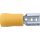 Kennedy 6.30mm kábelsaru lapos 'anya' csatlakozóval sárga (100 db/cs)