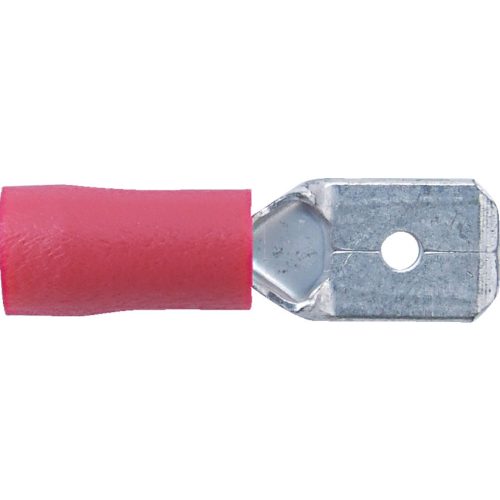 Kennedy 6.30mm kábelsaru lapos 'apa' csatlakozóval piros (100 db/cs)