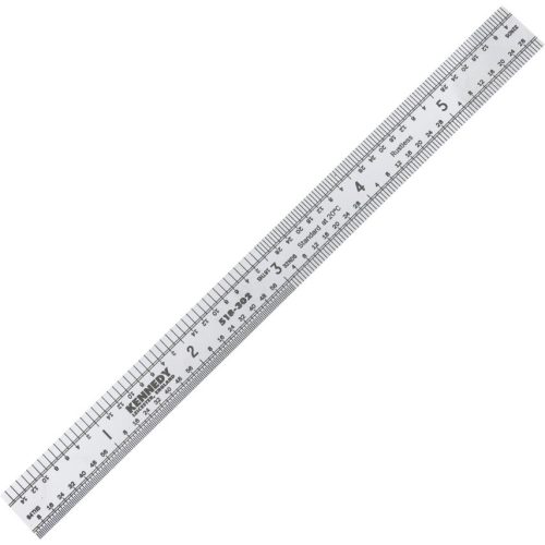 Kennedy 150mm/6" flexibilis rozsdamentes vonalzó szögletes véggel