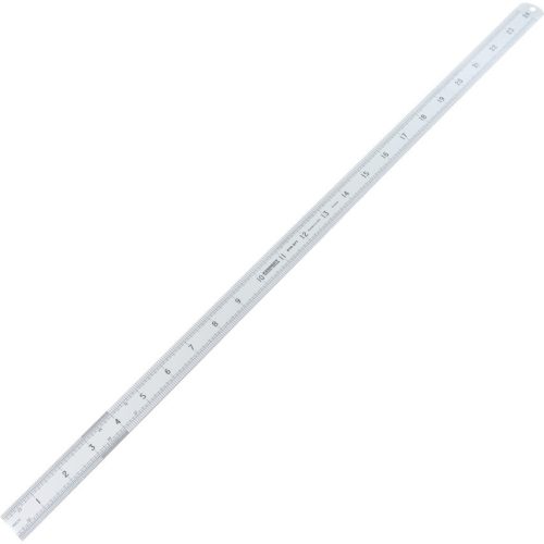 Kennedy 600mm 24" merev rozsdamentes vonalzó lekerekített véggel metrikus és colos