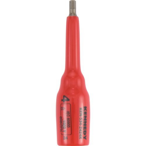 Kennedy rátűzőkulcs 3/8" hatszög hosszú 4mm szigetelt 1000V