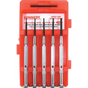   Kennedy 5 részes készlet 0.9-2.5mm hatszögkulcs csavarhúzó nyéllel