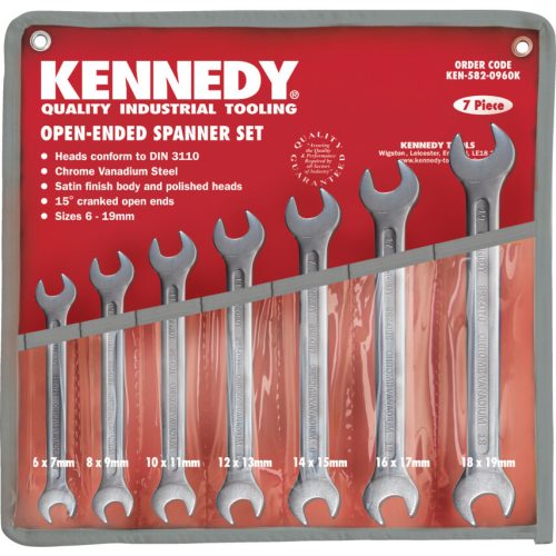 Kennedy 6-19mm ipari villáskulcs készlet 7 részes