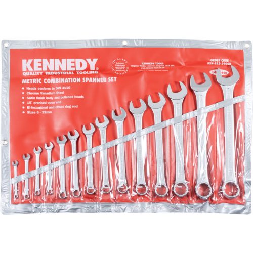 Kennedy 6-32mm ipari csillag-villáskulcs készlet (14 részes)