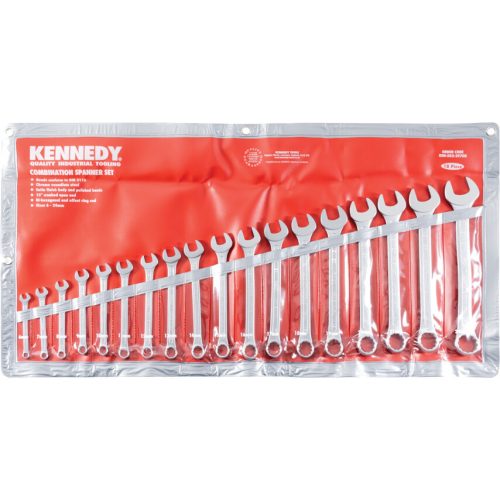 Kennedy 6-24mm ipari csillag-villáskulcs készlet 18 részes