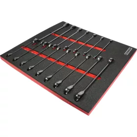   Kennedy 16 részes racsnis csillag-villáskulcskészlet szivacsban t0691