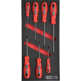  Kennedy 7 részes szigetelt csavarhúzókészlet szivacsban m1832