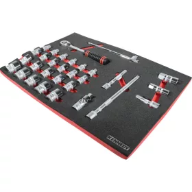   Kennedy 30 részes metrikus 1/2" dugókulcs készlet szivacsban t0691