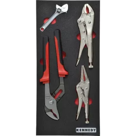   Kennedy 4 részes önzáró fogó és fogó készlet szivacsban m1832