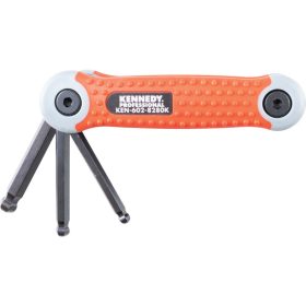   Kennedy 1.5-8mm pro-torq metrikus gömbvégű hatszögkulcs készlet, zsebkés típusú (8 részes)