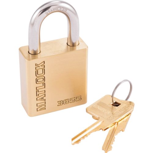 Matlock 45x25mm időjárásálló biztonsági sárgaréz lakat