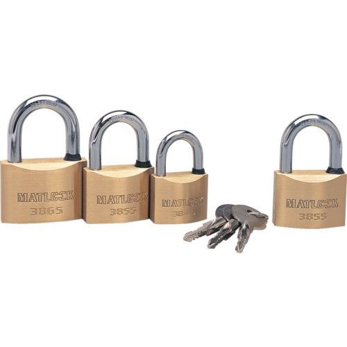 Matlock 50mm keresztkulcsos biztonsági sárgaréz lakat
