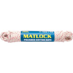   Matlock no.8 6mm piros pettyes gyapot kötél 10 m-es gombolyag