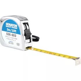   Senator 3m/10' szalagzáras mérőszalag krómozott házban metrikus és colos