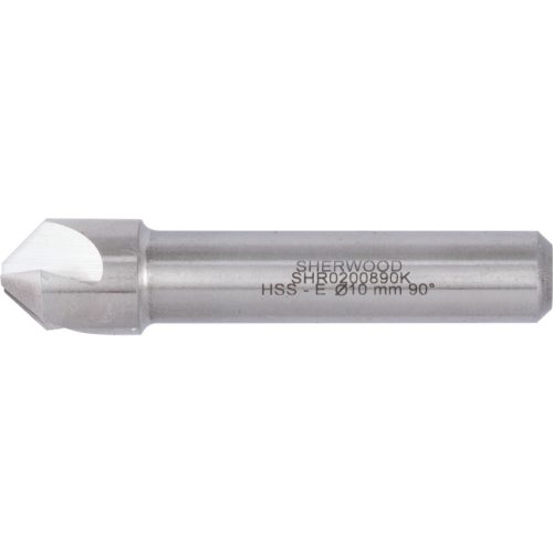Sherwood 10mm°-os kúpsüllyesztő HSS-Co hengeres szárú, 3 élű