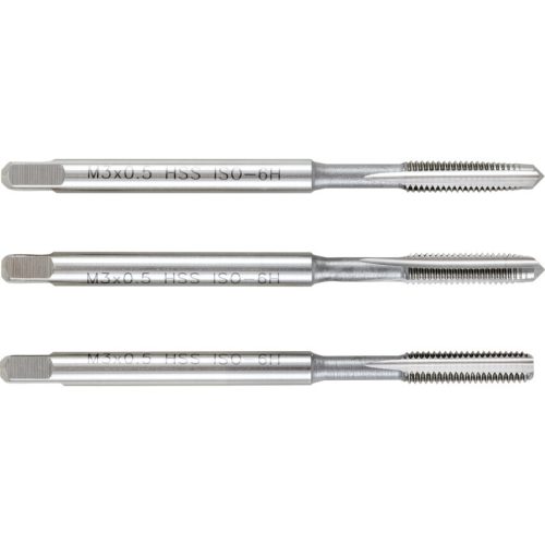 Sherwood M3.0x0.50mm egyenes hornyú HSS kézi menetfúró készlet