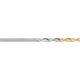 Swiss 2.70mm normál hosszú fényes HSS csigafúró TiN bevonatú heggyel