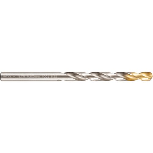 Swiss 6.80mm normál hosszú fényes HSS csigafúró TiN bevonatú heggyel