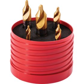   Swiss 5 részes központfúró készlet tin heggyek, 5 - 12.5mm