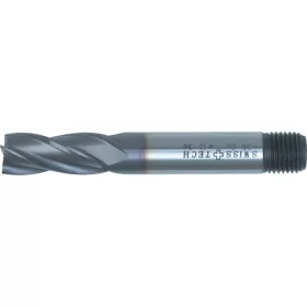   Swiss 6.0 kétélű menetesvégű HSS-Co8% hosszlyukmaró - TiCN
