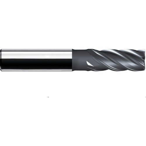 Swiss 12.0mm tömörkeményfém ujjmaró 5 változó spirálhoronnyal, TiAlN bevonattal, lekerekített sarokkal