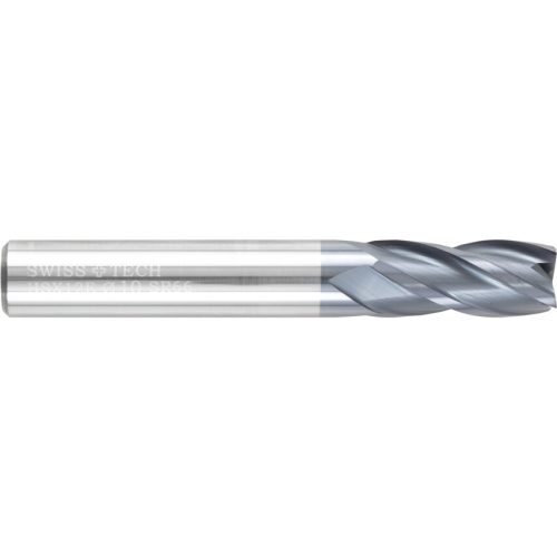 Swiss 10.0mm rövid négyélű hengeres szárú keményfém ujjmaró Q bevonattal