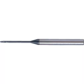   Swiss 0.6mm kétélű erősített szárú rádiuszos keményfém hosszlyukmaró Q bevonattal