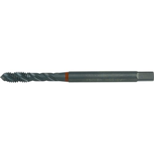 Swiss M16x2 piros gyűrűs HSS-Co csavart hornyú gépi menetfúró - oxidált