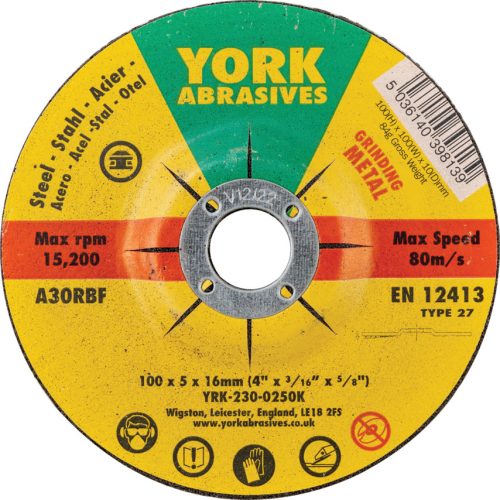 York 100x5x16 A30RBF DPC tisztítókorong, T27