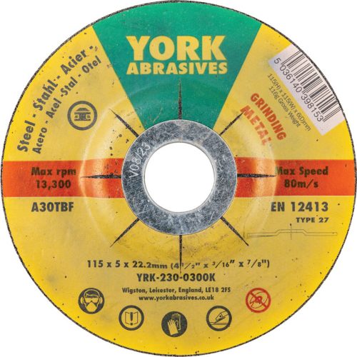 York 115x5x22.23 A30RBF DPC tisztítókorong, T27