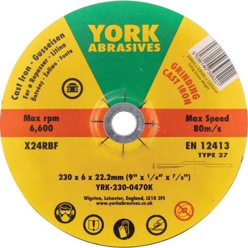 York 230x3x22.23 A30RBF vágókorong, T42