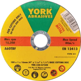 York 100x1x16mm A60TBF inox vágókorong,T41