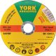 York 100x1x16mm A60TBF inox vágókorong,T41