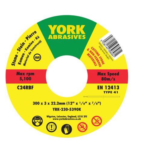 York 300x3x22.23  C24RBF lapos vágókorong T41