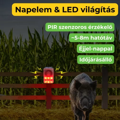 Doxmand Őrszem – állatriasztó mozgásérzékelővel és LED fénnyel