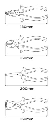 Neo Tools Fogókészlet 1000V, szigetelt 4db