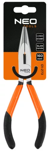 Neo Tools Hosszúcsőrű fogó 160mm, Slim széria, keskenyített fogantyú