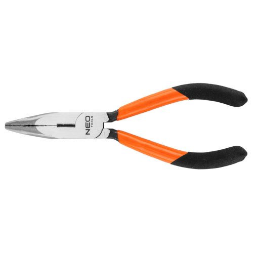 Neo Tools Hajlított csőrű fogó 160mm, Slim széria, keskenyített fogantyú