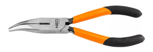 Neo Tools Hajlított csőrű fogó 160mm, Slim széria, keskenyített fogantyú