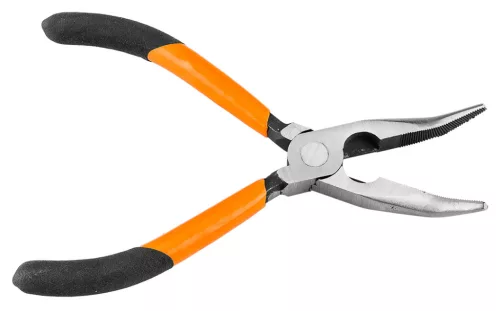 Neo Tools Hajlított csőrű fogó 160mm, Slim széria, keskenyített fogantyú