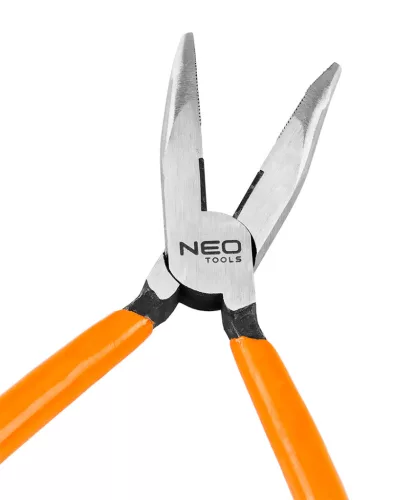 Neo Tools Hajlított csőrű fogó 160mm, Slim széria, keskenyített fogantyú