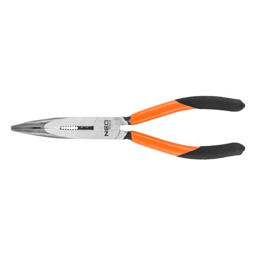Neo Tools Hajlított csőrű fogó 200mm, Slim széria, keskenyített fogantyú