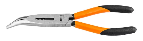 Neo Tools Hajlított csőrű fogó 200mm, Slim széria, keskenyített fogantyú