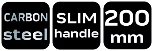 Neo Tools Hajlított csőrű fogó 200mm, Slim széria, keskenyített fogantyú