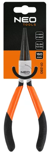 Neo Tools Kerekcsőrű fogó 160mm, Slim széria, keskenyített fogantyú