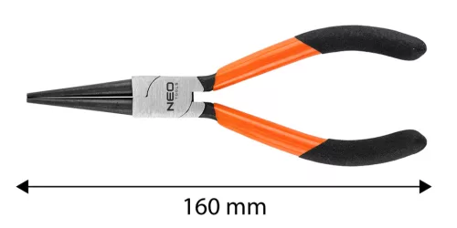 Neo Tools Kerekcsőrű fogó 160mm, Slim széria, keskenyített fogantyú