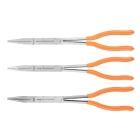   Neo Tools Duplacsuklós fogó klt., egyenes-hajlított-lapos, 330mm, 3db-os, CRV