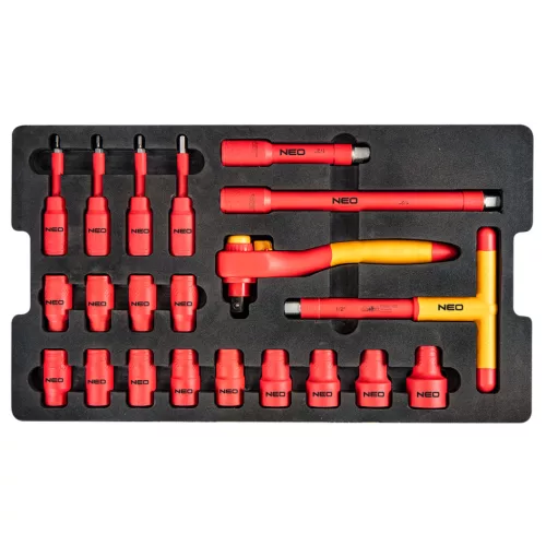 Neo Tools Villanyszerelő szerszámkészlet kofferben, 52db, 1000V, szigetelt